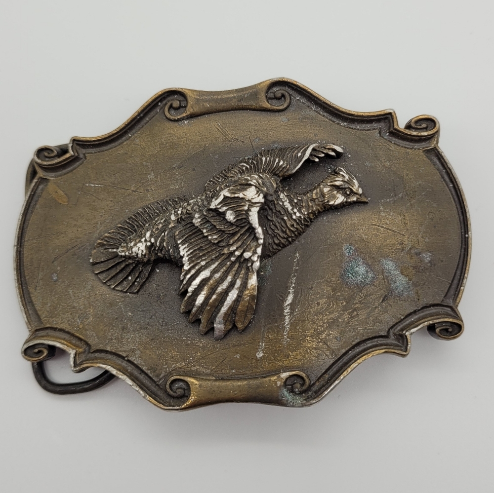 Pheasant bird belt buckle